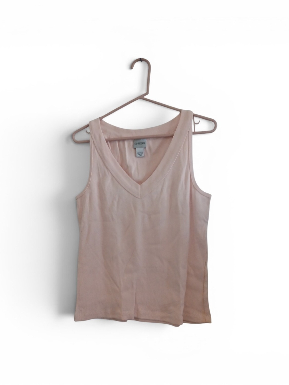 Vintage Chico's Blush Pink V-Neck Tank Top